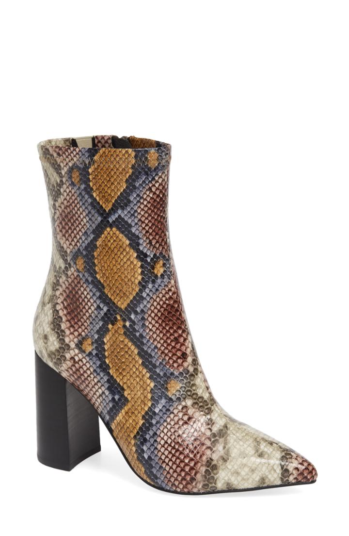 Women's Jeffrey Campbell Siren-3 Pointy Toe Bootie M - Grey