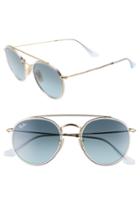 Women's Ray-ban 51mm Aviator Gradient Lens Sunglasses - Gold/ Blue Gradient