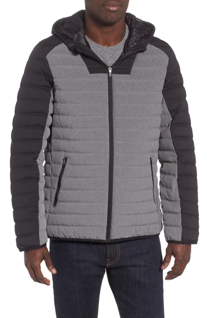 Men's Zella Hooded Water Resistant Down Jacket