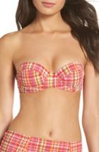 Women's Diane Von Furstenberg Constructed Underwire Bandeau Bikini Top, Size - Burgundy