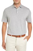 Men's Peter Millar Crown Pinstripe Polo - Grey