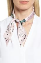 Women's Kate Spade New York Flora Skinny Silk Scarf, Size - Pink