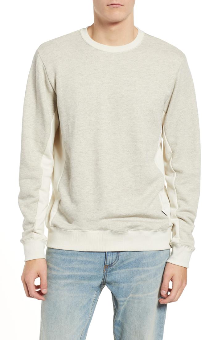 Men's Rvca Milo Stripe Sweatshirt - Ivory