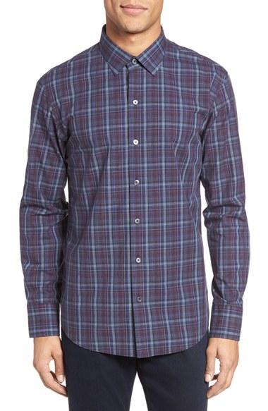 Men's Zachary Prell Bulatao Trim Fit Plaid Sport Shirt