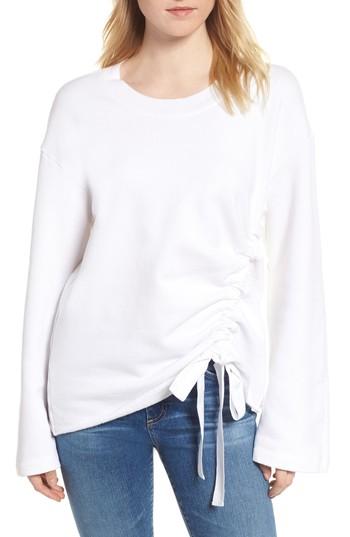 Women's Stateside Gathered French Terry Sweatshirt - White