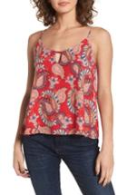 Women's Lush Keyhole Tank - Red