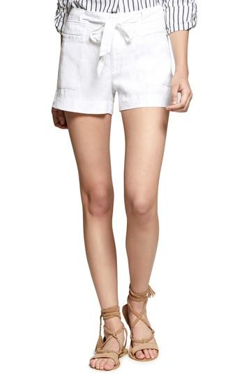 Women's Sanctuary Sasha Linen Utility Shorts - White