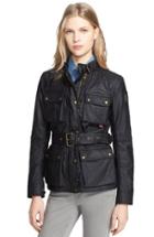 Women's Belstaff 'roadmaster' Waxed Cotton Coat Us / 46 It - Black