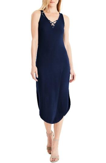 Women's Michael Stars Front To Back Midi Dress - Blue