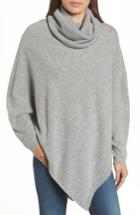 Petite Women's Halogen Wool And Cashmere Poncho P - Grey