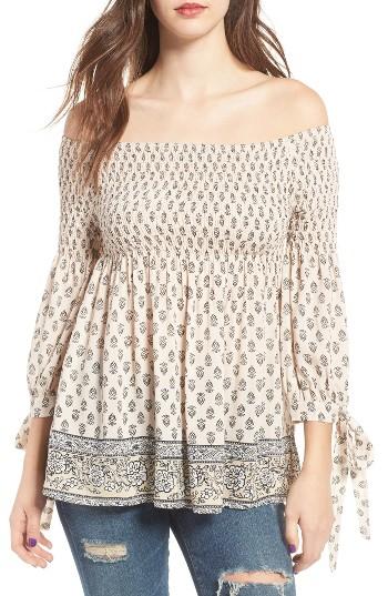Women's Socialite Smocked Off-the-shoulder Top