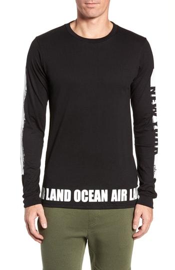 Men's Alo Fairfax Long Sleeve T-shirt, Size - Black
