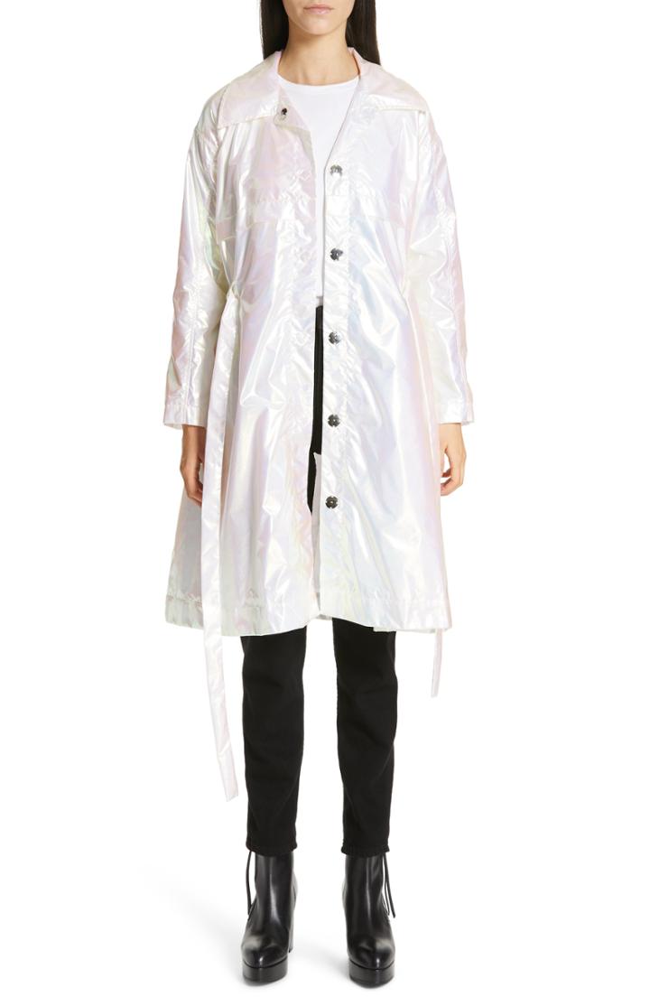 Women's Paskal Iridescent Short Trench Coat - Ivory