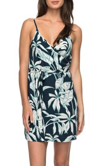 Women's Roxy Drifting Current Wrap Dress - Blue/green