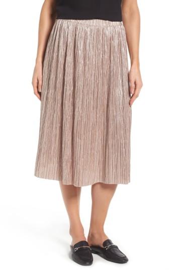 Women's Vince Camuto Pleat Foiled Knit Skirt - Pink