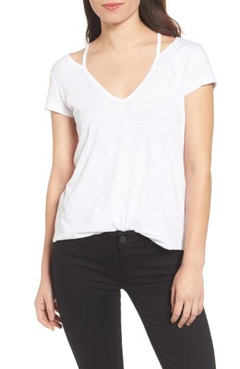 Women's Rebecca Minkoff Lonnie Slit Shoulder Tee - White