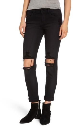 Women's Sp Black Destroyed Boyfriend Jeans - Black