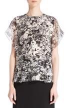 Women's Lanvin Floral Print Crepe De Chine Blouse