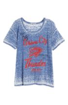 Women's Junk Food Nba Oklahoma City Thunder Burnout Tee