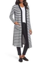 Women's Gibson Long Fleece Open Cardigan, Size - Grey