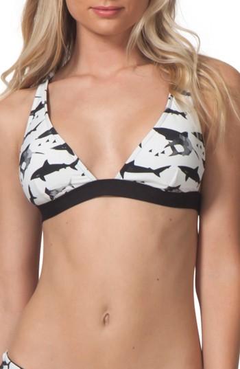 Women's Rip Curl Single Fin Bikini Top - White