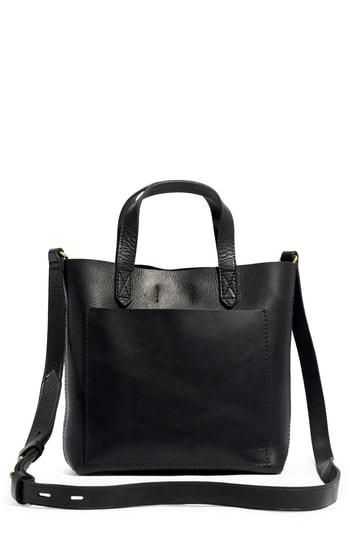 Madewell Small Transport Leather Crossbody - Black