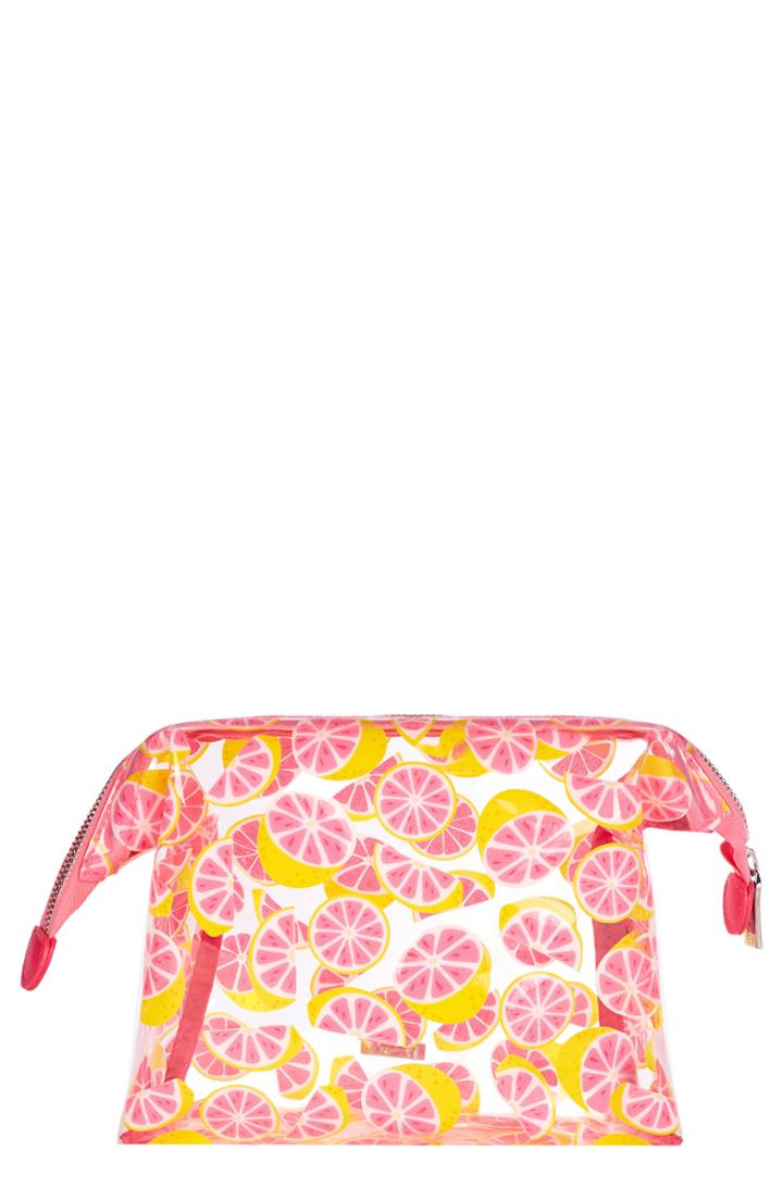 Skinnydip Glitter Grapefruit Cosmetics Case, Size - No Color