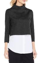 Women's Vince Camuto Layered Look Ponte Knit Top - Grey