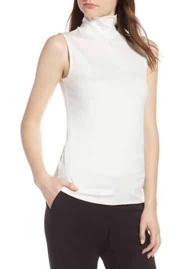 Women's Halogen Mock Neck Shell Top - Ivory