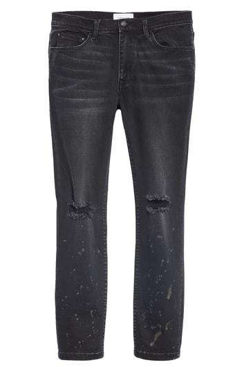 Men's Ovadia & Sons Distressed Slim Fit Jeans - Black