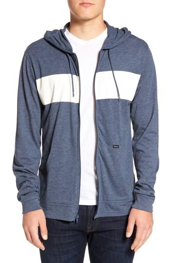 Men's Rvca Line Up Colorblocked Zip Hoodie
