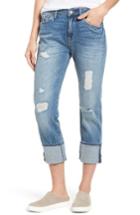 Women's Mavi Jeans Brenda Distressed Roll Cuff Boyfriend Jeans X 29 - Blue
