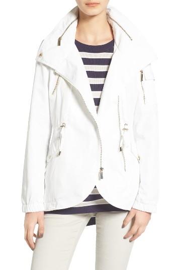 Women's French Connection Tulip Hem Anorak - White