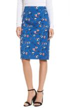 Women's Boden Martha Floral Pencil Skirt - Blue
