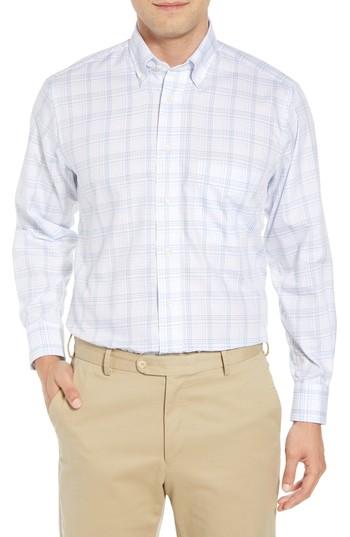 Men's Gitman Tailored Fit Plaid Dress Shirt .5 - 34 - Blue