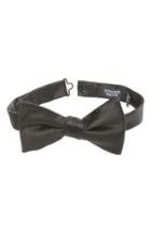 Men's Nordstrom Men's Shop Solid Silk Bow Tie, Size - Black
