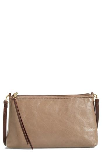 Hobo 'darcy' Leather Crossbody Bag - Grey