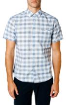 Men's Good Man Brand Trim Fit Check Sport Shirt, Size - Blue