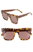 Women's Stella Mccartney 51mm Chain Detail Square Sunglasses - Medium Havana/ Gold