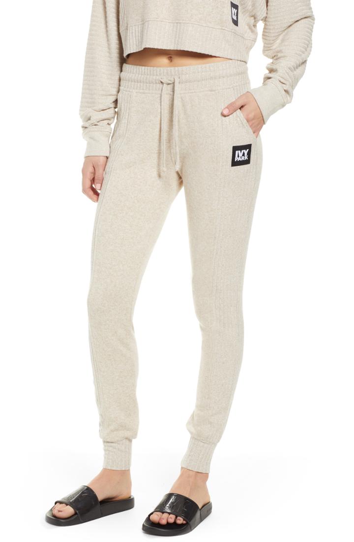 Women's Ivy Park Contrast Rib Lounge Jogger Pants