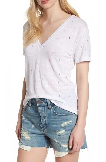 Women's Rails Cara Cactus Print V-neck Tee - White