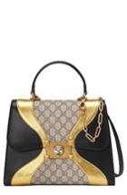 Gucci Iside Top Handle Gg Supreme & Leather Satchel - None