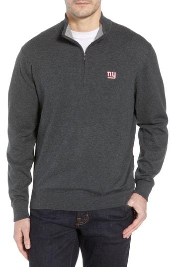 Men's Cutter & Buck New York Giants - Lakemont Fit Quarter Zip Sweater