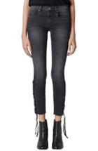 Women's Blanknyc The Reade Lace Up Hem Crop Skinny Jeans - Black