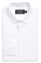 Men's Topman Slim Fit Dress Shirt, Size - White
