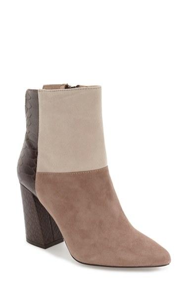 Women's Kristin Cavallari 'santorini' Colorblock Bootie M - Brown