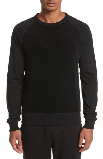 Men's Todd Snyder Textured Crewneck Pullover - Black