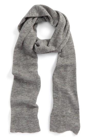 Women's Bp. Rib Knit Scarf, Size - Grey