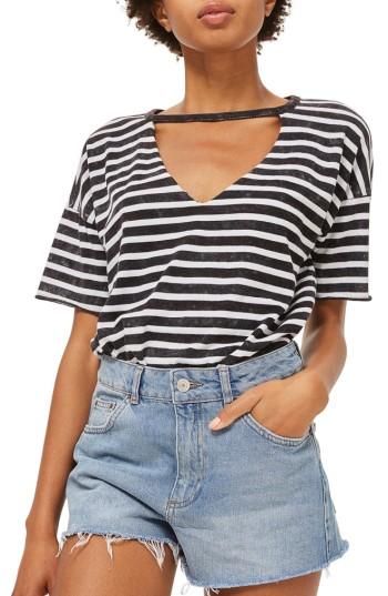 Petite Women's Topshop Longline Denim Mom Shorts