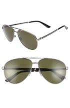 Men's Gucci 61mm Aviator Sunglasses - Ruthenium